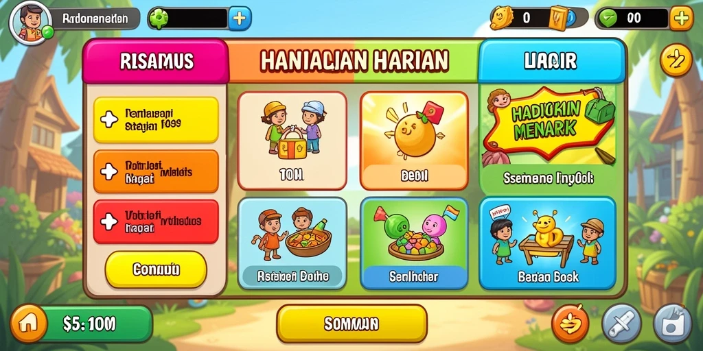 Tampilan awal permainan yang menarik dan intuitif.
