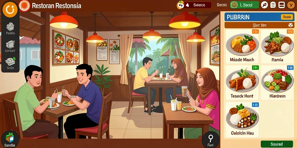 Screenshot menunjukkan tampilan awal game yang menarik.